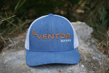 "VENTOR BRAND" DENIM/WHITE TRUCKER HAT