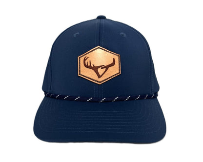 Blue VENTOR leather patch hat