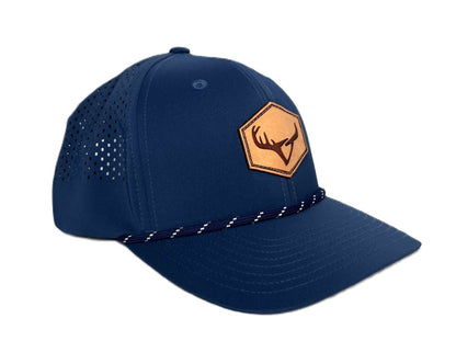 Blue VENTOR leather patch hat